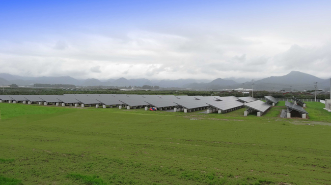 Panoramic view of the solar power generation facility